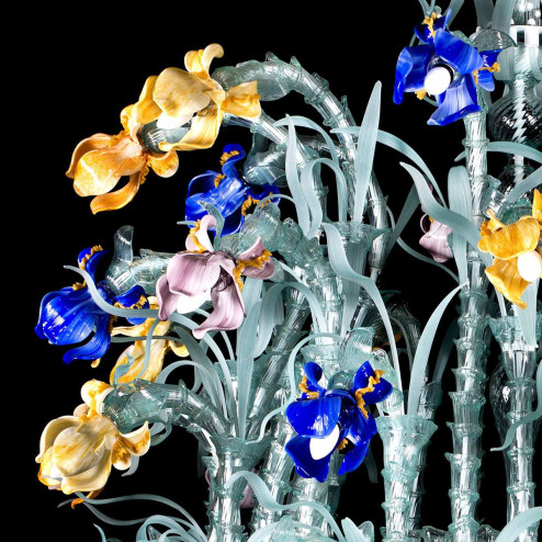 "Gemma" lampara de araña de Murano - 45 luces - multicolor