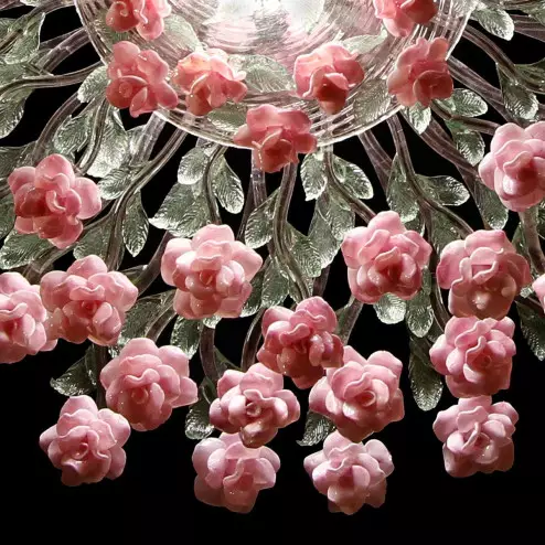 "Rosamunda" Murano glass ceiling light - 7 lights - multicolor
