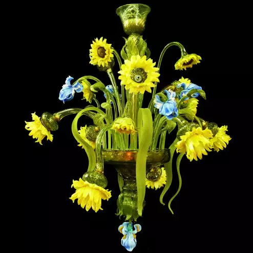 "Bouquet" lustre en cristal de Murano