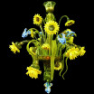 "Bouquet" Murano glass chandelier - 9 lights - multicolor