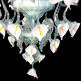 "Calle Bianche" lampara de araña de Murano - 12 luces - blanco