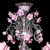 "Rosae" lustre en cristal de Murano - 12 lumières - rose