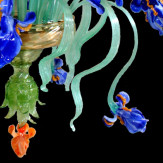 "Campo di Iris" Murano glas Kronleuchter - 12 flammig - blau