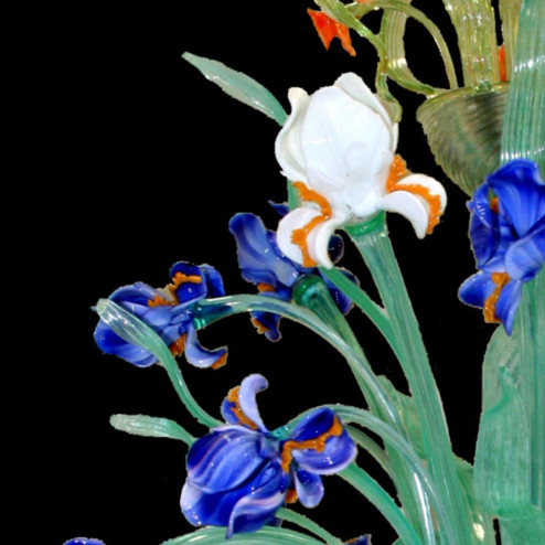 "Campo di Iris" Murano glas Kronleuchter - 12 flammig - blau