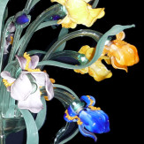 "Iris di Van Gogh" lampara de araña de Murano - 24 luces - multicolor