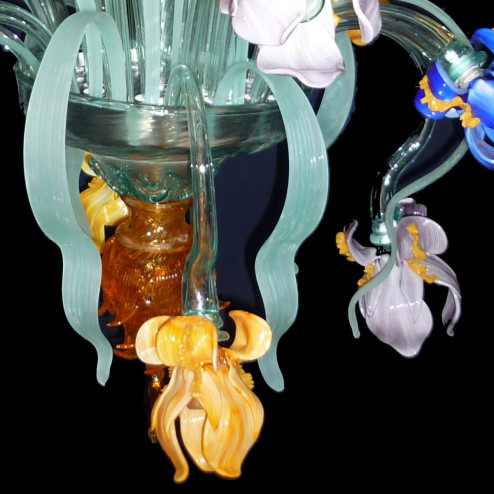 "Iris di Van Gogh" Murano glass chandelier - 24 lights - multicolor