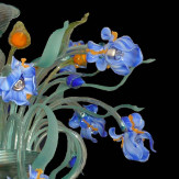 "Iris di Luce" lampara de techo de Murano - 16 luce - azul