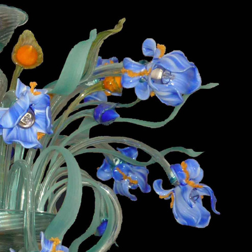 "Iris di Luce" Murano glas deckenleuchte - 16 flammig - blau
