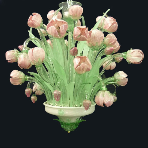 "Tulipani" Murano glass chandelier