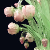 "Tulipani" lampara de araña de Murano - 16 luces - rosa