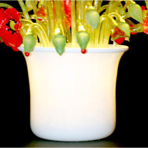 "Vaso di Papaveri" lampe de table en verre de Murano - 1 lumière - rouge