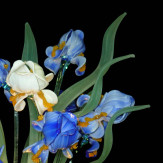 "Iris Blu" lampara de sobremesa de Murano - 1 luce - azul
