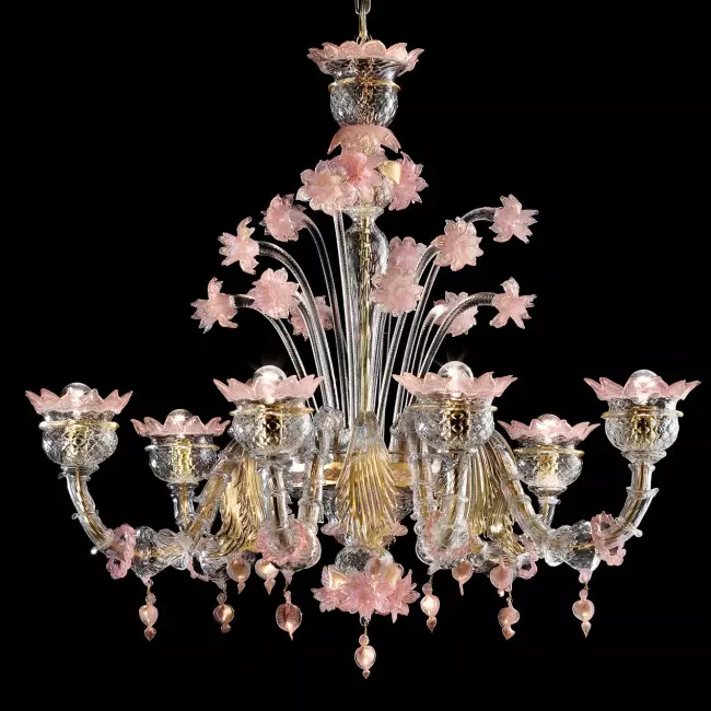 Sissi 6 lights Murano chandelier