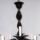 "Perla" Murano glas Kronleuchter - 12 flammig - schwarz