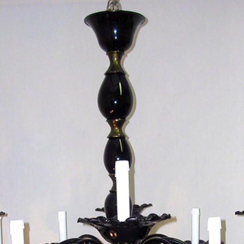"Perla" lampara de araña de Murano - 12 luces - negro