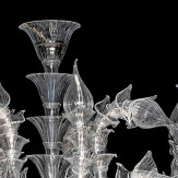 "Aniba" lustre en cristal de Murano - 24 lumières - transparent