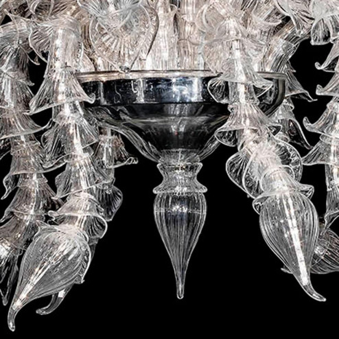"Aniba" lampara de araña de Murano  - 24 luces - transparente