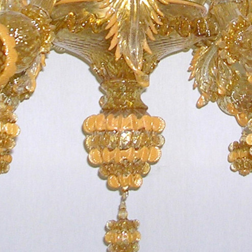"Midna" lustre en cristal de Murano - 6 lumières - or