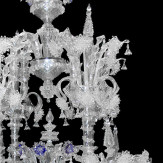 "Apollinare" Murano glas Kronleuchter - 12 flammig - transparent