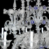 "Apollinare" lustre en cristal de Murano - 12 lumières - transparent