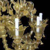 "Adelchi" Murano glas Kronleuchter - 12 flammig - gold