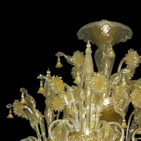 "Adelchi" lustre en cristal de Murano - 12 lumières - or