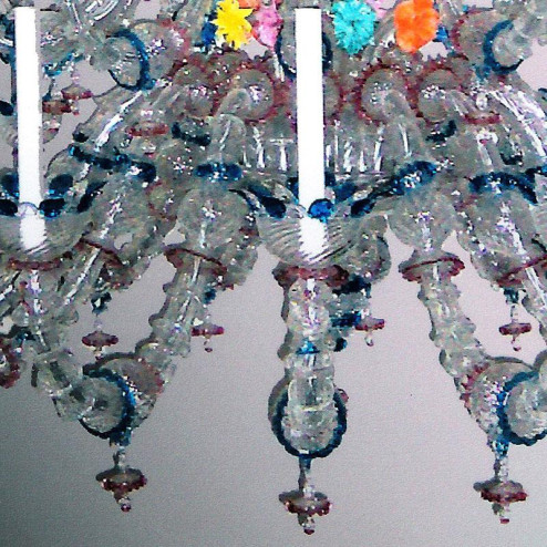 "Arcobaleno" lampara de araña de Murano - 36 luces - multicolor
