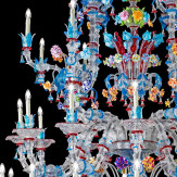 "Abbondanza" Murano glass chandelier - 36 lights - multicolor