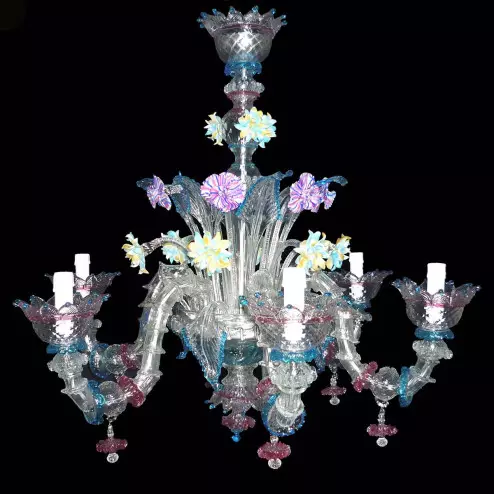 "Berenice" lampara de araña de Murano - 6 luces