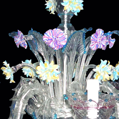 "Berenice" lustre en cristal de Murano - 6 lumières