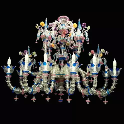 "Mariagrazia" Murano glass chandelier - 12 lights