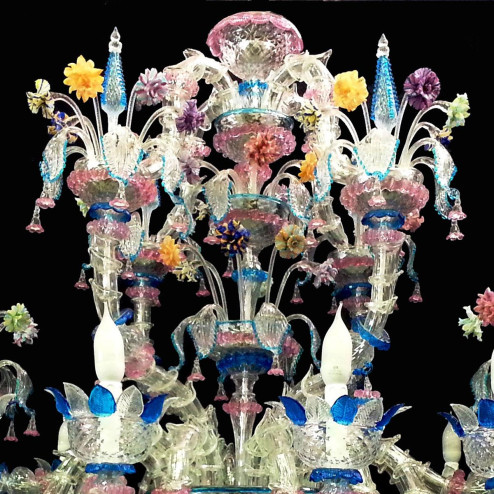 "Mariagrazia" Murano glass chandelier - 12 lights