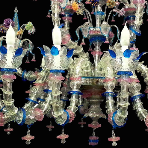 "Mariagrazia" Murano glass chandelier - 12 lights