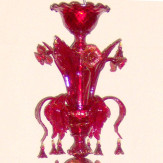 "Benedetta" lampara de araña de Murano - 6 luces - rojo