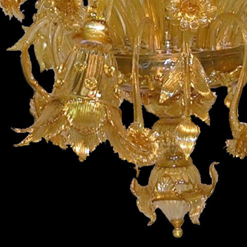 "Dorotea" lampara de araña de Murano - 8 luces - oro