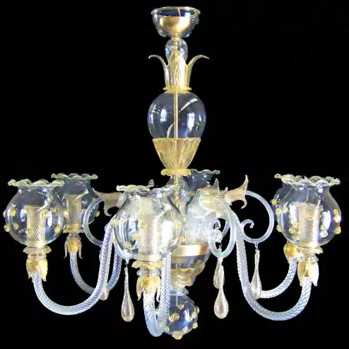 "Gloria" Murano glass chandelier - 6 lights