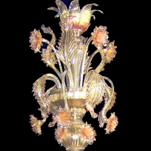 "Gisella" lustre en cristal de Murano - 6 lumières