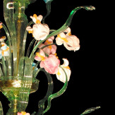 "Iris Verde" araña grande de cristal de Murano - 12 luces