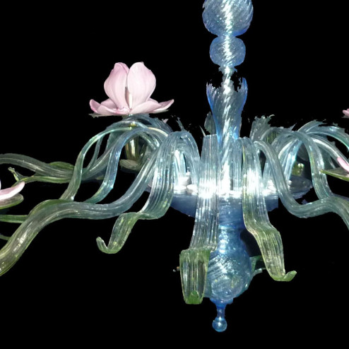 Ninfea araña de cristal de Murano 12 luces