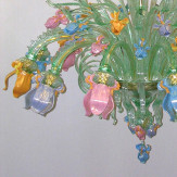 Iris Verde 12 lumières lustre en verre de Murano