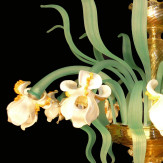 "Iris bianco" 5 flammig Murano-glas wandleuchte 