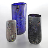 "Wilson" vase en verre de Murano - couleur, argent et polychrome 