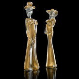 "Dama" escultura en cristal de Murano - oro