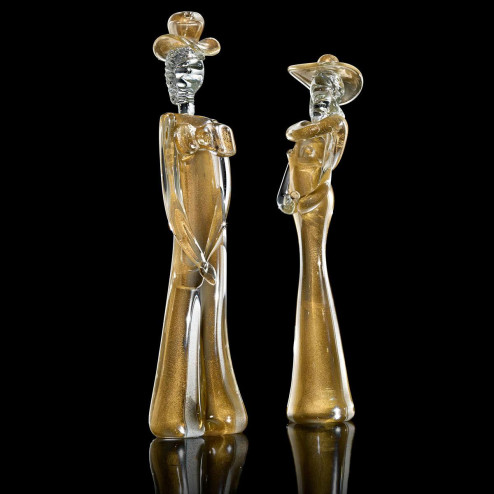 "Dama" Murano glass sculpture - gold