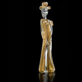 "Cavaliere" escultura en cristal de Murano - oro