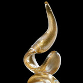 "Lingua di Suocera" sculpture en verre de Murano - or