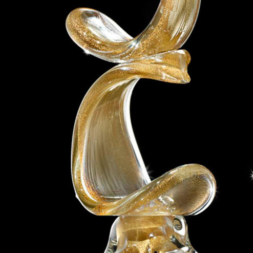 "Lingua di Suocera" Murano glas Skulptur - gold