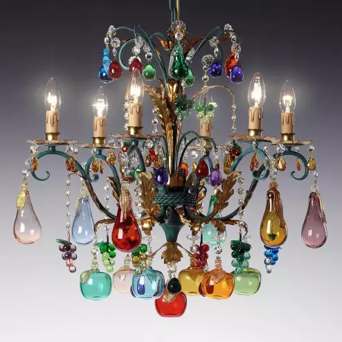 "Frutteto" lustre en cristal de Murano - 6 lumières -