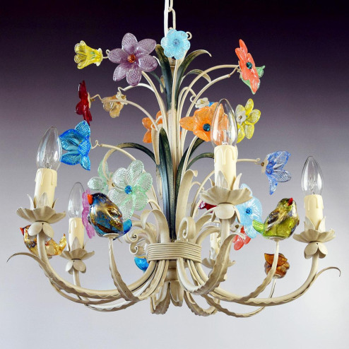 "Crema" Murano glass chandelier