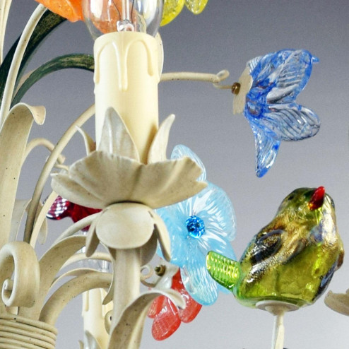 "Crema" Murano glass chandelier - 5 lights